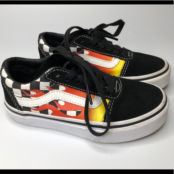boys flame vans